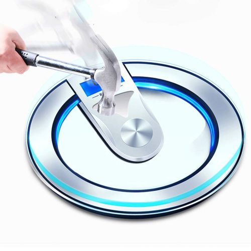  Zcx Weight Loss Weighing Mini Household Electronic Scales Precision Round Scales Adult LCD Cold Light (Color : Silver)