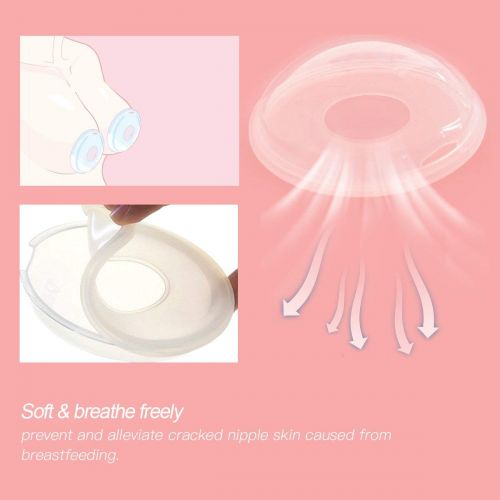  [아마존베스트]Youbaby Breast Shells, Milk Saver, Nursing Cups, Nursing Moms to Ease Nipple Pain, BPA-Free and Reusable,...