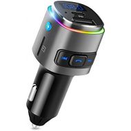 [아마존베스트]-Service-Informationen Bluetooth FM Transmitter Car ZeaLife Radio Bluetooth Adapter Handsfree Car Kit with PD18W, USB Music Car Adapter with Dual USB Charger, Colourful LED Backlit, TF Card & USB Stick