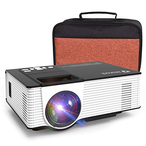  Zeacool Mini Video Projector 1080P Support, Portable Projector for Outdoor Movie, Home Theater Projector Compatible with HDMI, VGA, USB, AV, Notebook, Smartphone[Carrying Case Incl