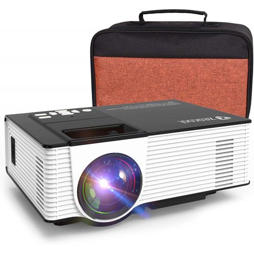  Zeacool Mini Video Projector 1080P Support, Portable Projector for Outdoor Movie, Home Theater Projector Compatible with HDMI, VGA, USB, AV, Notebook, Smartphone[Carrying Case Incl