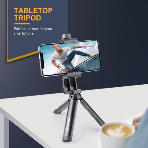  Zeadio Metal Mini Tripod, Desktop Tabletop Stand Compact Tripod for Smooth 4, Osmo Mobile, Vimble 2, Gimbal Handle Grip Stabilizer and All Cameras