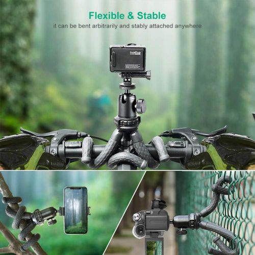  Zeadio Flexible Camera Tripod Kits, with Metal Ball Head Mount and Adapter for Camera,Camcorder, DSLR, Action Cameras etc