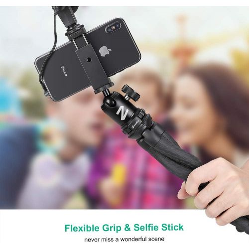  Zeadio Flexible Camera Tripod Kits, with Metal Ball Head Mount and Adapter for Camera,Camcorder, DSLR, Action Cameras etc