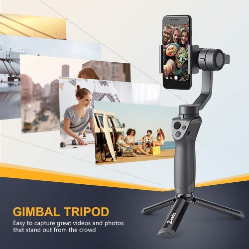  [아마존베스트]Zeadio Metal Mini Tripod, Desktop Tabletop Stand Compact Tripod for Smooth 4, Osmo Mobile, Vimble 2, Gimbal Handle Grip Stabilizer and All Cameras