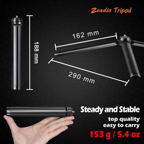  [아마존베스트]Zeadio Metal Mini Tripod, Desktop Tabletop Tripod for Smooth 4, Crane Plus, Crane 2, Osmo Mobile, Ronins, Vimble 2, Gimble Grip Stabiliser and All Cameras