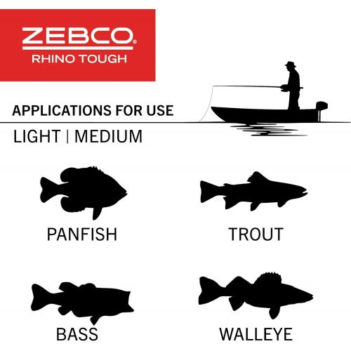 Zebco Rhino Tough Glowtip Casting Fishing Rod with Heavy Duty Guides, EVA Foam Handle