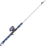 Zebco Wilder Fishing Reel and Rod Combo, 43 Durable Fiberglass Rod with Built-In Carabiner, Patented No-Tangle Reel, Pre-Spooled with 6-Pound Zebco Cajun Fishing Line, Blue/Orange