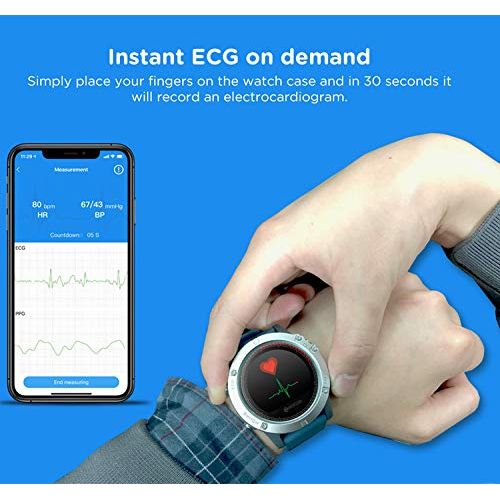  Zeblaze Vibe 3 ECG IP67 Waterproof Sport Fitness Tracker 1.22 Color Touch Screen Activity Tracking Multi-sensors Mobile Alerts Pedometer Sleep Monitor Bluetooth Smartwatch