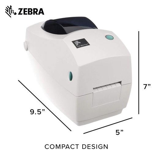  Zebra - TLP2824 Plus Thermal Transfer Desktop Printer for Labels, Receipts, Barcodes, Tags, and Wrist Bands - Print Width of 2 in - Serial and USB Port Connectivity