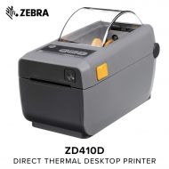 Zebra - ZD410 Wireless Direct Thermal Desktop Printer for Labels, Receipts, Barcodes, Tags, and Wrist Bands - Print Width of 2 in - USB and Bluetooth Low Energy Connectivity