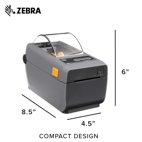  Zebra - ZD410 Wireless Direct Thermal Desktop Printer for Labels, Receipts, Barcodes, Tags, and Wrist Bands - Print Width of 2 in - USB and Bluetooth Low Energy Connectivity