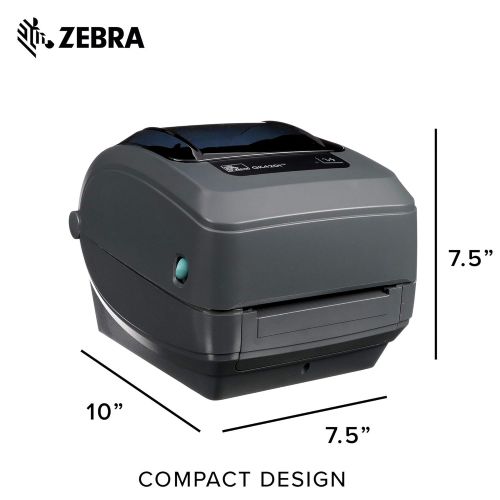 Zebra - GK420t Thermal Transfer Desktop Printer for Labels, Receipts, Barcodes, Tags, and Wrist Bands - Print Width of 4 in - USB, Serial, and Parallel Connectivity