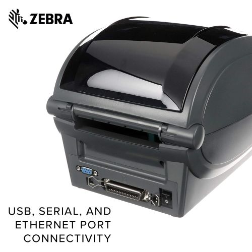  Zebra GX420t Thermal Transfer Desktop Printer Print Width of 4 in USB Serial and Parallel Port Connectivity GX42-102510-000