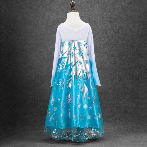  Zebra Remember Snow Queen Dresse Girls Princess Dresses Cosplay Costume Long Dress