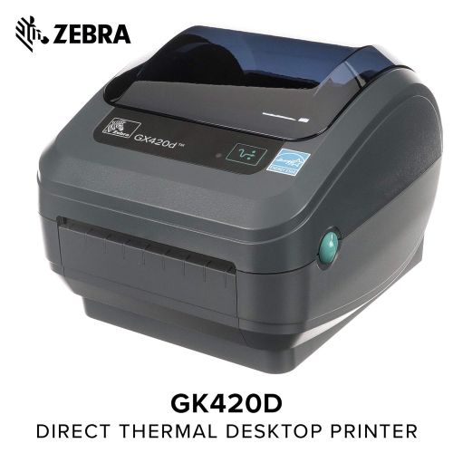  Zebra Technologies Zebra - GX420d Direct Thermal Desktop Printer for Labels, Receipts, Barcodes, Tags, and Wrist Bands - Print Width of 4 in - USB, Serial, and Ethernet Port Connectivity