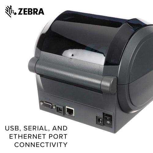  Zebra Technologies Zebra - GX420d Direct Thermal Desktop Printer for Labels, Receipts, Barcodes, Tags, and Wrist Bands - Print Width of 4 in - USB, Serial, and Ethernet Port Connectivity