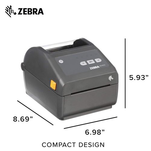  Zebra Technologies Zebra - ZD420d Direct Thermal Desktop Printer for Labels and Barcodes - Print Width 4 in - 203 dpi - Interface: WiFi, Bluetooth, USB - ZD42042-D01W01EZ