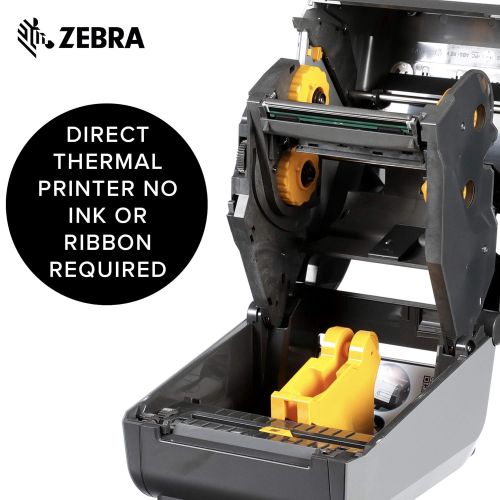  Zebra Technologies Zebra - ZD620d Direct Thermal Desktop Printer with LCD Screen - Print Width 4 in - 203 dpi - Interface: WiFi, Bluetooth, USB, Serial, Ethernet - ZD62142-D01L01EZ