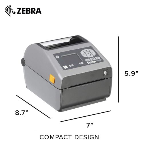  Zebra Technologies Zebra - ZD620d Direct Thermal Desktop Printer with LCD Screen - Print Width 4 in - 203 dpi - Interface: WiFi, Bluetooth, USB, Serial, Ethernet - ZD62142-D01L01EZ