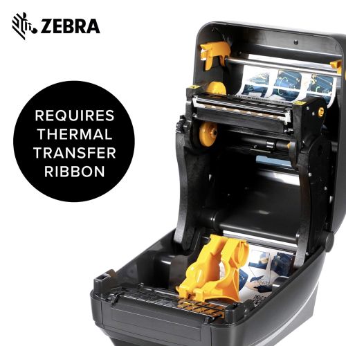  Zebra Technologies Zebra - ZD500t Thermal Transfer Desktop Printer for Labels and Barcodes - Print Width 4 in - 300 dpi - Interface: Ethernet, Parallel, Serial, USB - ZD50043-T01200FZ