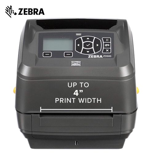  Zebra Technologies Zebra - ZD500t Thermal Transfer Desktop Printer for Labels and Barcodes - Print Width 4 in - 300 dpi - Interface: Ethernet, Parallel, Serial, USB - ZD50043-T01200FZ