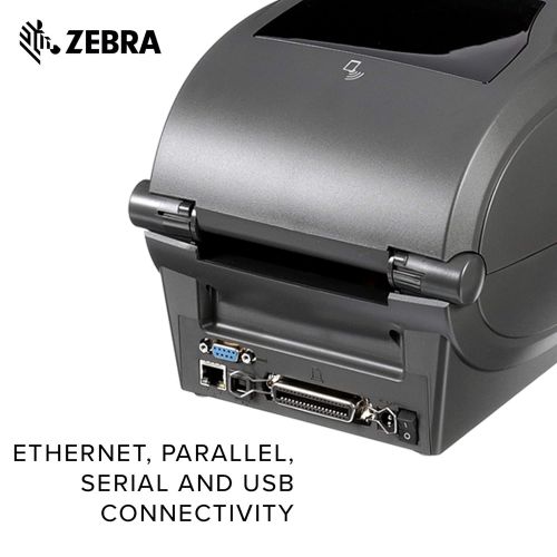  Zebra Technologies Zebra - ZD500t Thermal Transfer Desktop Printer for Labels and Barcodes - Print Width 4 in - 300 dpi - Interface: Ethernet, Parallel, Serial, USB - ZD50043-T01200FZ