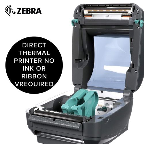 Zebra Technologies Zebra - GX420d Direct Thermal Desktop Printer for Labels, Receipts, Barcodes, Tags, and Wrist Bands - Print Width of 4 in - USB, Serial, and Parallel Port Connectivity (Includes Pe