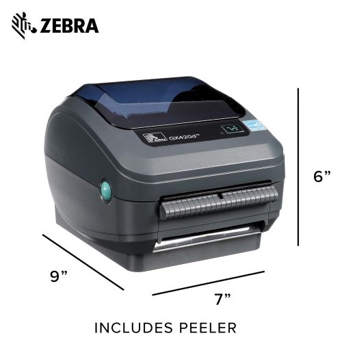  Zebra Technologies Zebra - GX420d Direct Thermal Desktop Printer for Labels, Receipts, Barcodes, Tags, and Wrist Bands - Print Width of 4 in - USB, Serial, and Parallel Port Connectivity (Includes Pe