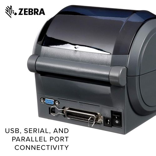  Zebra Technologies Zebra - GX420d Direct Thermal Desktop Printer for Labels, Receipts, Barcodes, Tags, and Wrist Bands - Print Width of 4 in - USB, Serial, and Parallel Port Connectivity (Includes Pe