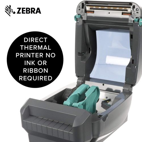  Zebra Technologies Zebra - GX420d Direct Thermal Desktop Printer for Labels, Receipts, Barcodes, Tags, and Wrist Bands - Print Width of 4 in - USB, Serial, and Ethernet Port Connectivity (Includes Cu