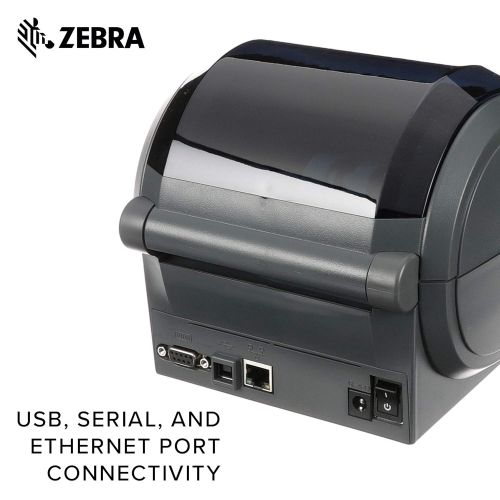  Zebra Technologies Zebra - GX420d Direct Thermal Desktop Printer for Labels, Receipts, Barcodes, Tags, and Wrist Bands - Print Width of 4 in - USB, Serial, and Ethernet Port Connectivity (Includes Cu