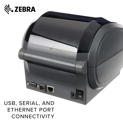  Zebra Technologies Zebra - GX420d Direct Thermal Desktop Printer for Labels, Receipts, Barcodes, Tags, and Wrist Bands - Print Width of 4 in - USB, Serial, and Ethernet Port Connectivity (Includes Pe