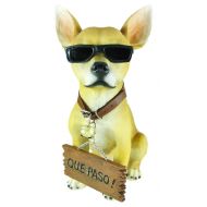 Zeckos Cool Chillin`` Chihuahua Dog Welcome Statue
