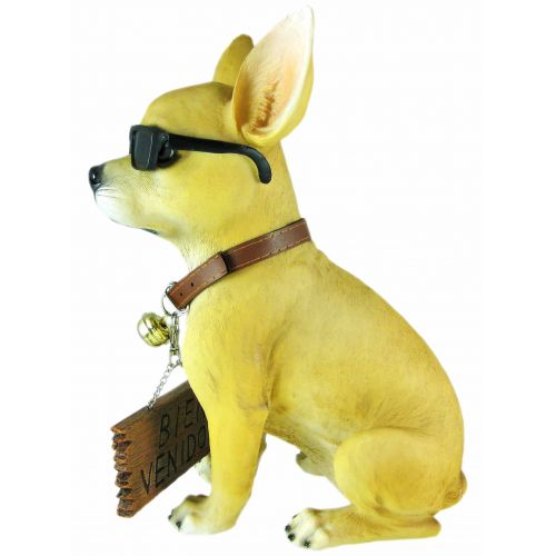  Zeckos Cool Chillin`` Chihuahua Dog Welcome Statue