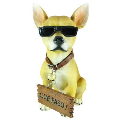  Zeckos Cool Chillin`` Chihuahua Dog Welcome Statue