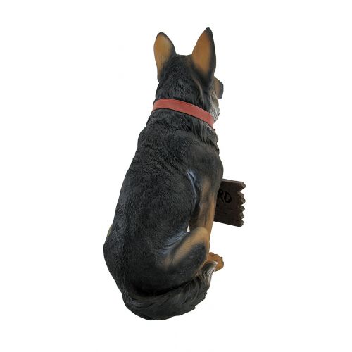 Zeckos I Dont Dial 911 German Shepherd Guard Dog Warning Statue