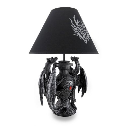  Zeckos Gothic Guardians of Light Medieval Dragons Table Lamp