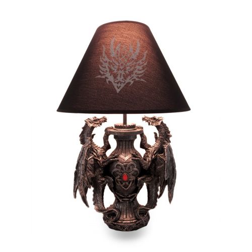  Zeckos Gothic Guardians of Light Medieval Dragons Table Lamp