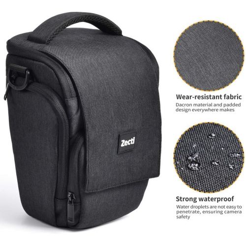  [아마존베스트]Camera Bag - Zecti Sling Bag Style Camera Case Backpack with Modular Inserts & Waterproof Rain Cover - for DSLR & Mirrorless Cameras (Nikon, Canon, Sony)