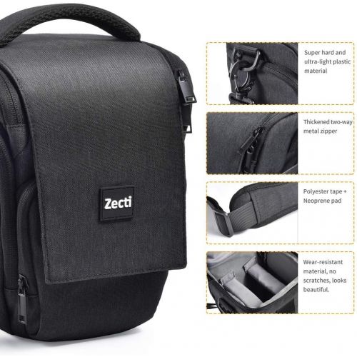  [아마존베스트]Camera Bag - Zecti Sling Bag Style Camera Case Backpack with Modular Inserts & Waterproof Rain Cover - for DSLR & Mirrorless Cameras (Nikon, Canon, Sony)