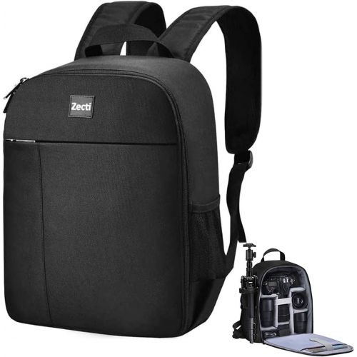  Zecti Camera Backpack, DSLR/SLR Mirrorless Photography Camera Bag with Waterproof, Fits up to 14 Inch Laptop, Camera Case Compatible for Sony Canon Nikon Camera and Lens Tripod Acc