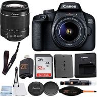 Canon EOS 4000D / Rebel T100 DSLR Camera 18-55mm Zoom Lens + ZeeTech Accessory Bundle with SanDisk 32GB Memory Card, Cleaning Starter Kit, High Speed Memory Card Reader