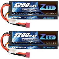 [아마존베스트]Zeee 2s Lipo Battery 7.4V 50C 5200mAh RC Lipo Batteries Hard Case with Deans Plug for 1/8 1/10 RC Vehicles Car,Trucks,Airplane,Boats(2Pack)