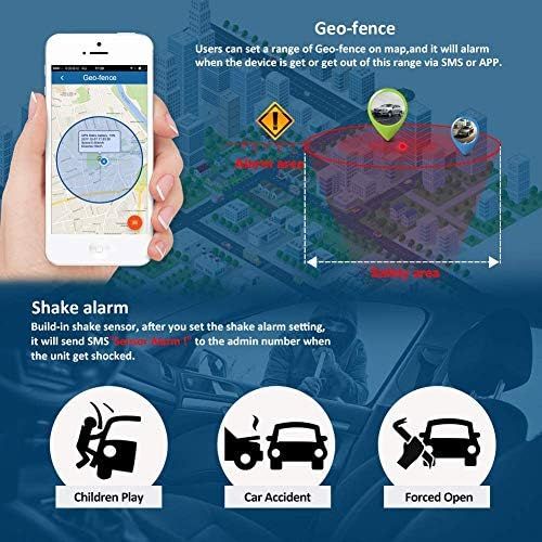  Zeerkeer Strong Magnetic GPS Tracker, Electronic Fence, Real Time Positioning, 3 Months, Standby for Car, Motorcycle, Vehicle, Truck, Boat, Alarm with App, Waterproof