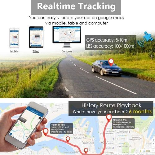  Zeerkeer Strong Magnetic GPS Tracker, Electronic Fence, Real Time Positioning, 3 Months, Standby for Car, Motorcycle, Vehicle, Truck, Boat, Alarm with App, Waterproof