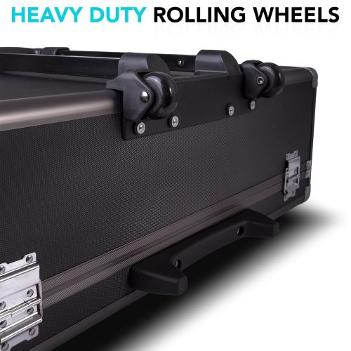  Zeikos ZE-HC52 Large Rolling Hard Case with Extra Padding Foam for Cameras - Travel, and Storage Case Camera, Gear, Equipment, and Lenses - Canon, Nikon, Sony Alpha, and Many More