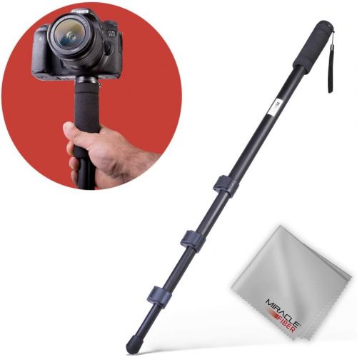  Zeikos ZE-MP67 67 Inch Camera Monopod Bundle for Canon, Nikon, Sony, Samsung, Olympus, Panasonic, Pentax, and All Digital Cameras, Includes Miracle Fiber Microfiber Cleaning Cloth