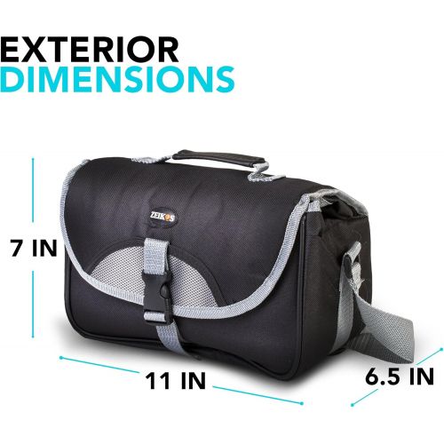  Zeikos ZE-CA58A Deluxe Soft Medium Camera Case For Canon Digital EOS Rebel SL1, T1i, T2i, T3, T3i, T4i, T5, T5i, T6i, T6s, EOS 60D, EOS 70D, 50D, 40D, 30D, EOS 5D, EOS 5Ds, EOS 5D