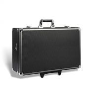 Zeikos ZE-HC52 Deluxe Large Hard Rolling Protective Storage Case with Black Foam?23.75 x 15 x 8.25 Inches Pelican Water & Dust Resistant Larger Drones, Pistols, Rifles, Cameras, Le